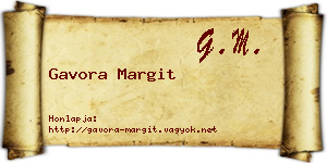 Gavora Margit névjegykártya